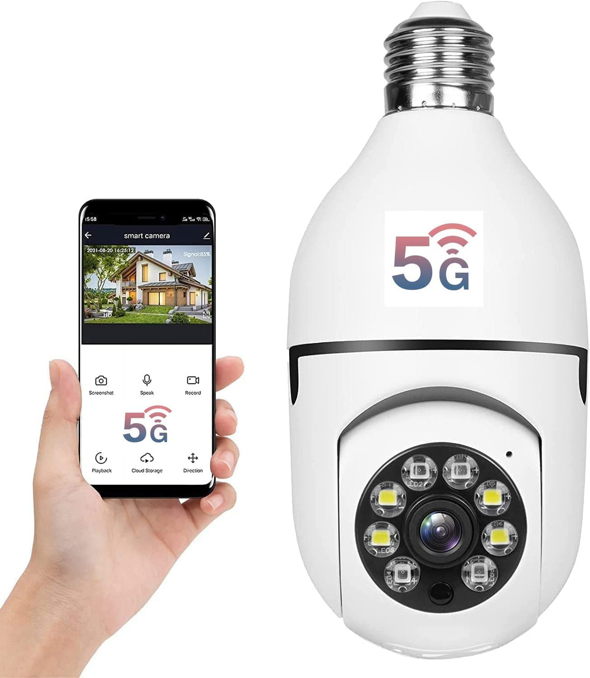 Câmera de Segurança Full HD Wi-Fi Inteligente 360 IP 5G