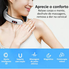 Massageador Elétrico Portátil de Pescoço com 6 modos e 9 níveis