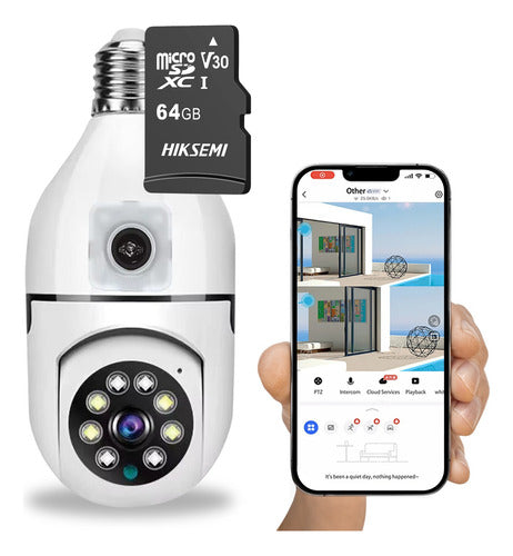 Câmera de Segurança Full HD Wi-Fi Inteligente 360 IP 5G