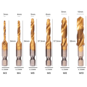 Kit 6 Brocas Power Titanium 2 em 1 + Porta-Brocas Grátis