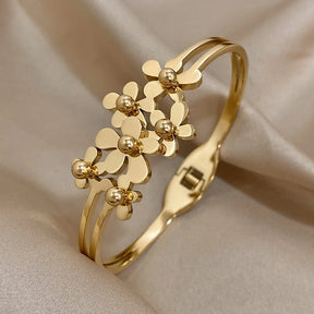 Pulseira Flores de Ouro