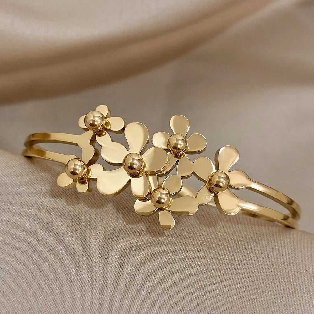 Pulseira Flores de Ouro