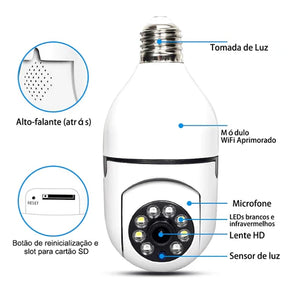 Câmera de Segurança Full HD Wi-Fi Inteligente 360 IP 5G