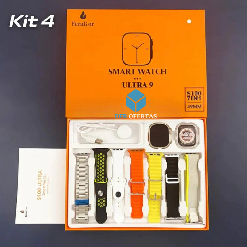 SmartWatch - Serie 9 Ultra™ Original [Kit: 7 Pulseiras + Case]