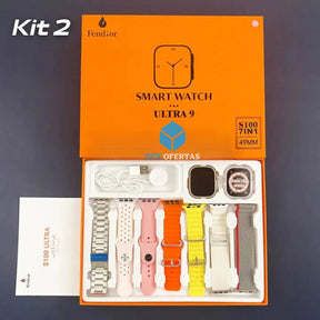 SmartWatch - Serie 9 Ultra™ Original [Kit: 7 Pulseiras + Case]