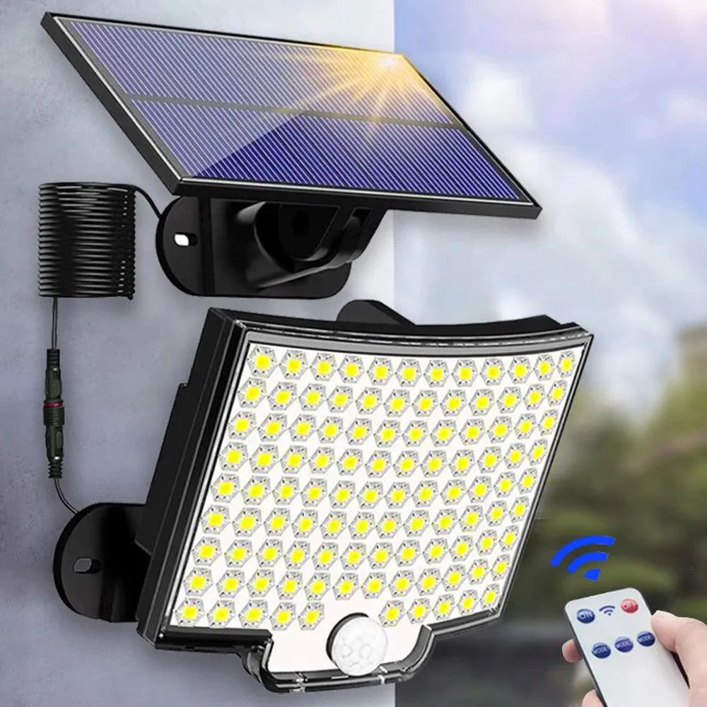 Luz solar 106LED externa à prova d'água com sensor de movimento