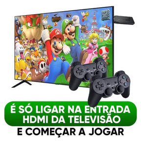 Video Game Stick Retrô 4K 2 Controles 10.000 Jogos